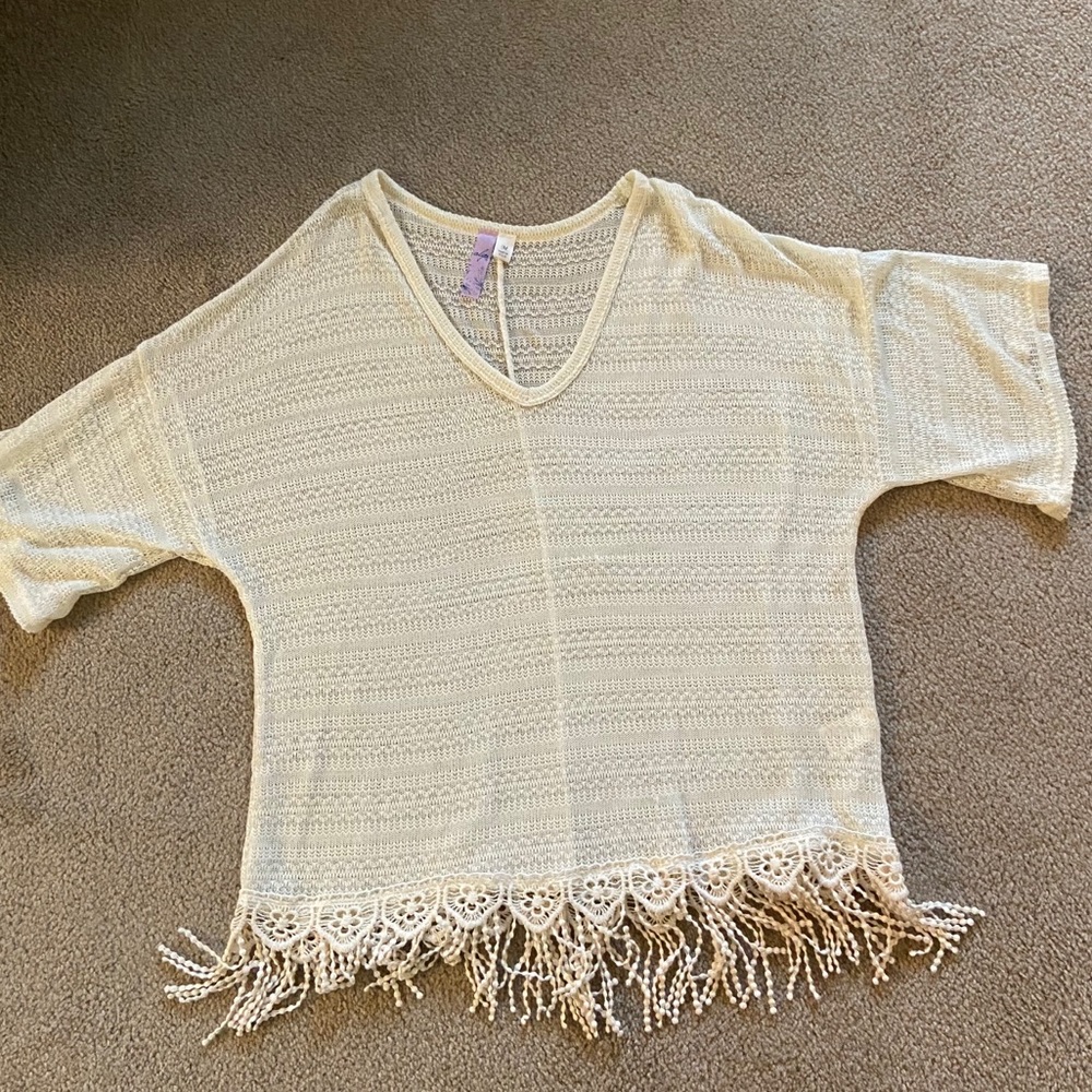 Francesca’s Cream knit sweater